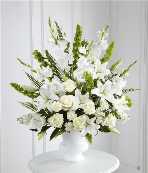 White and Green Service Arrangement
